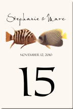 Fish & Sea Life Wedding Table Numbers