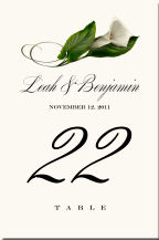 Flower Graphics Wedding Table Numbers