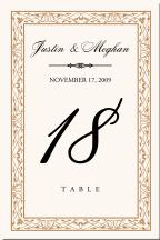 Decorative Border Wedding Table Number