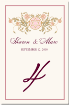 Jewish Symbols Wedding Table Numbers
