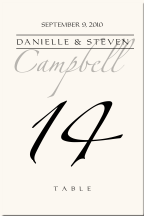 Custom Monogram Wedding Table Number