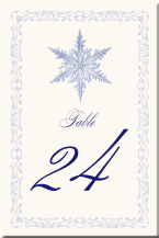 Snowflakes Wedding Table Numbers