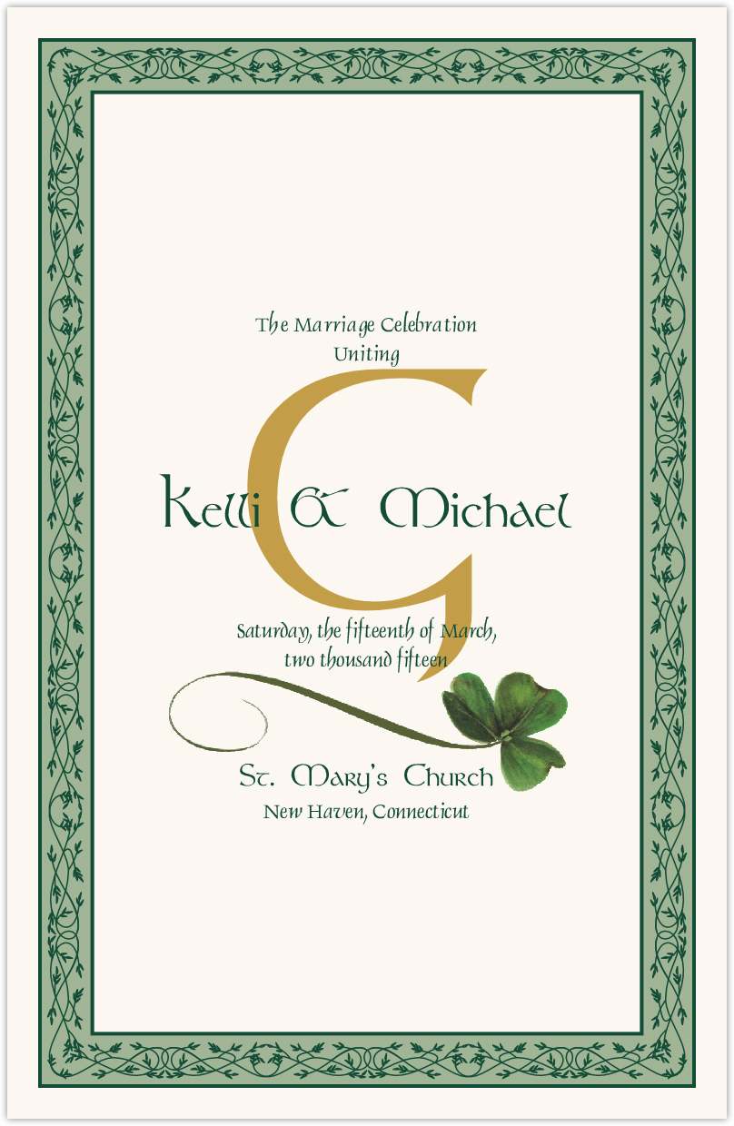 Celtic Tree Wedding Program