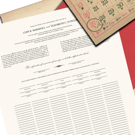 Custom Wedding Marriage Certificate