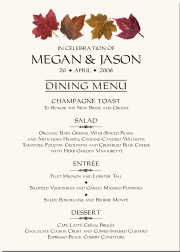 Sophisticated Wedding Menus New York Soiree Wedding Menu Cards