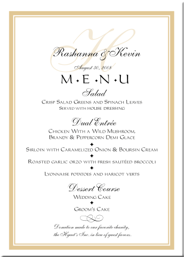 fancy restaurant menu borders