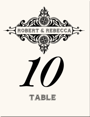 Travel Theme Wedding Table Number