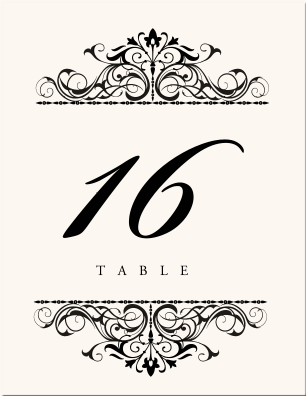 Pretty Table Number for Wedding - Emerson