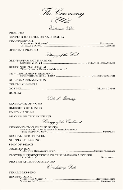 ceremony program template