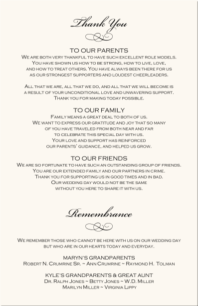 Wedding Programs Wedding Program Wording Program Samples Program