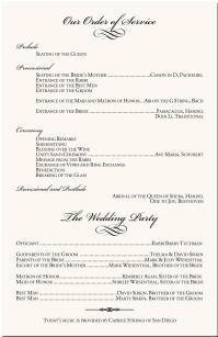 Wedding Programs Wedding Program Wording Program Samples Program