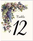 Wne Theme Wedding Table Number