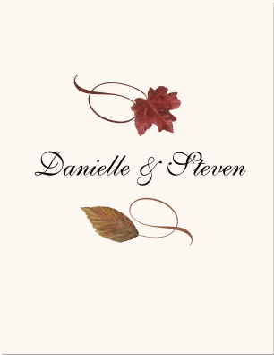 fall leaves stationery autumn theme wedding products fall wedding