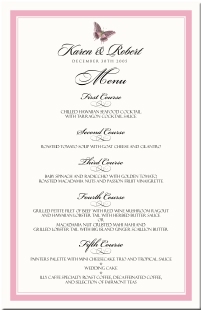 Wedding Menu Card Border