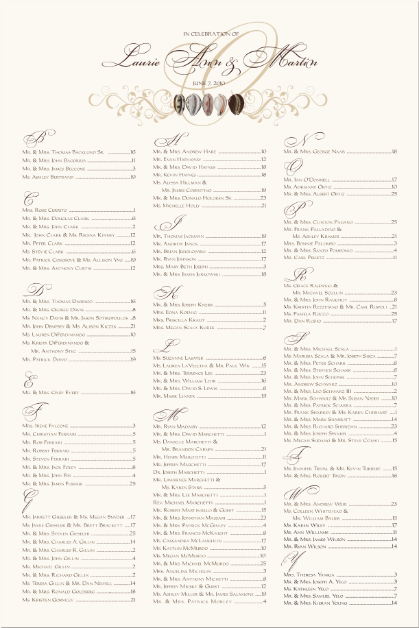 Shell Place Seating Chart