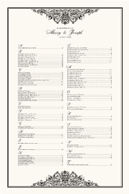 Paisley Top and Bottom Wedding Seating Chart