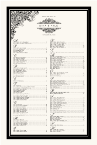 Paisley Power Corner Wedding Seating Chart