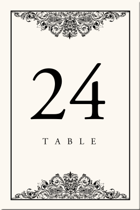 wedding table cards templates