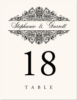 Paisley Power Monogram Table Card