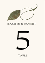Fall Wedding Table Number Idea with Leaves
