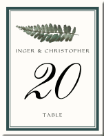 Fern Table Number