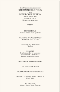 Steps Of A Wedding Ceremony
