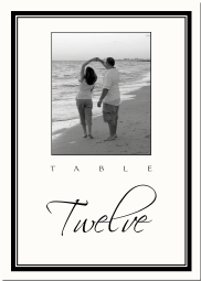 Beach Photo Table Number for Wedding