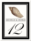 Antique Seashell Design for Table Number