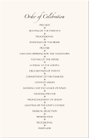 African American Wedding Programs Adinkra Wedding Program Wording