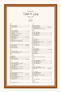 Scriptina and Chancellor Wedding Seating Chart with Triple Line Border