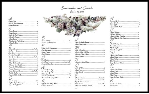 Seating Charts-Calligraphy-Special Event Planning-Unique Wedding Accessories