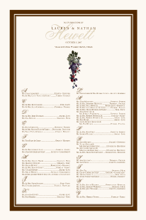 Fruit and Grapes Seating Chart