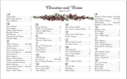 party seating charts