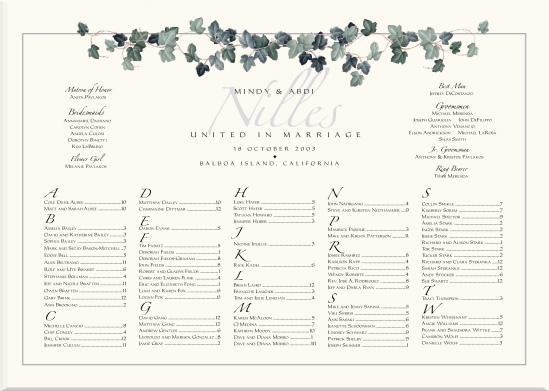 Ivy Vine-Garden Themed-Vines and Flowers Wedding Seating ...