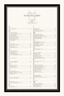 Triple Line Border Wedding Seating Chart