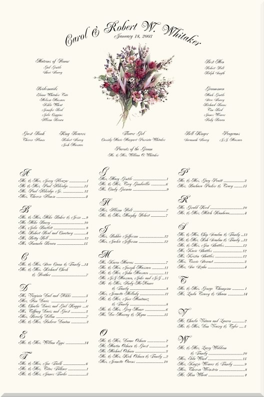 Majestic Monogram Wedding Seating Charts-Wedding Reception ...
