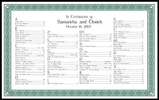 The Knot Wedding Seating Chart