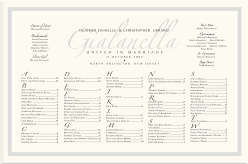 Zapfino and Imperial Classic Monogram Seating Chart