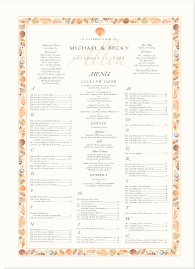 Seashell Border Wedding Seating Chart