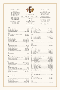 Seahorse and Seashell Pattern Wedding Seating Chart