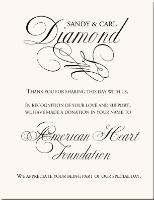 Wedding Donation Cards-Wedding Favor Cards-Donations as Wedding Favors ...