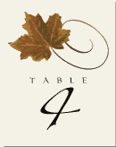 Leaves Graphic for Wedding Table Number