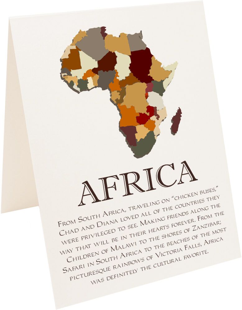 Photograph of Tented Map of Africa 2 Memorabilia Cards