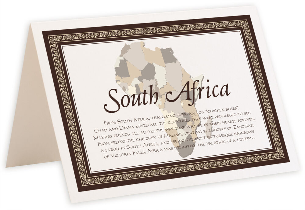 Photograph of Tented Map of Africa Memorabilia Cards