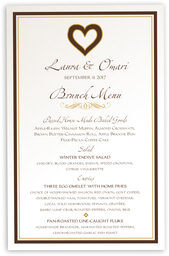 Photograph of Akoma Adinkra Symbol Wedding Menus