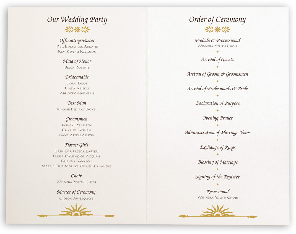 Photograph of Map of Africa Wedding Programs