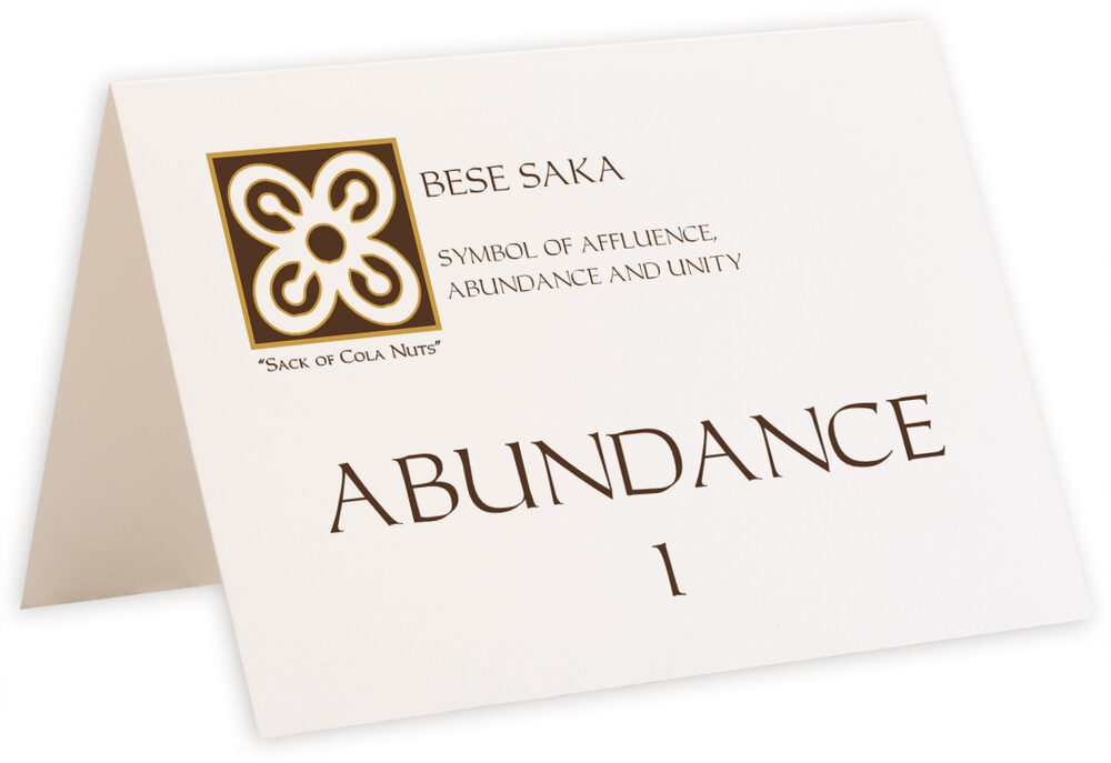 Photograph of Tented Adinkra Square Table Names