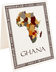 Photograph of Tented African Map Table Name with Adinkra Border Table Names