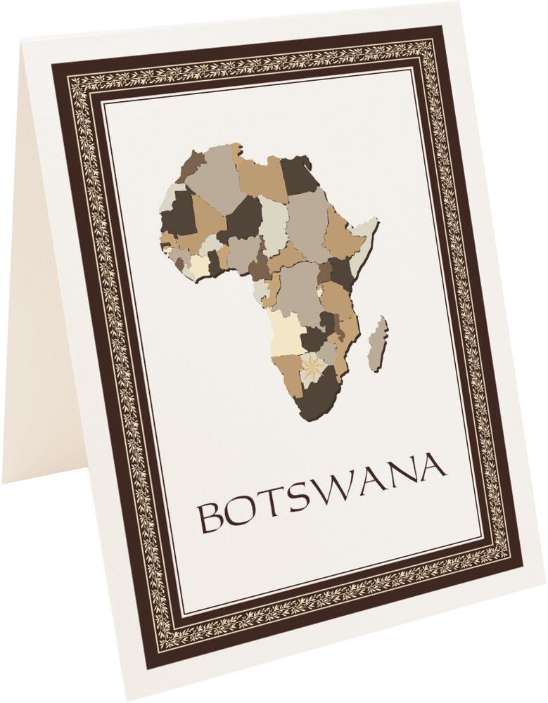 Photograph of Tented Map of Africa Table Names