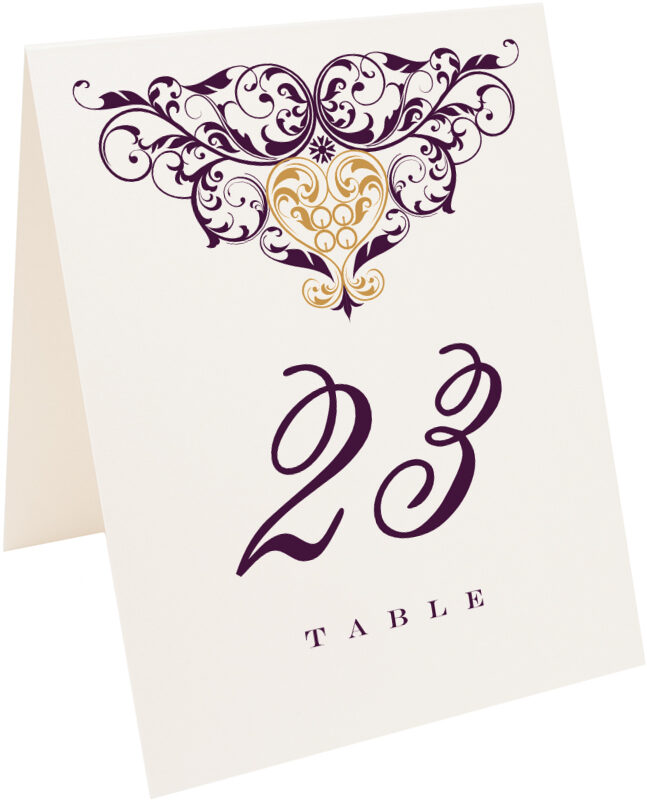 Photograph of Tented Sankofa Heart 02 Table Numbers